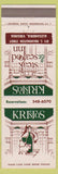 Matchbook Cover - Kristos Steak Inn Alexandria VA