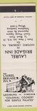 Matchbook Cover - Laurel Brigade Inn Leesburg VA
