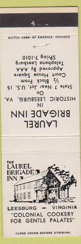 Matchbook Cover - Laurel Brigade Inn Leesburg VA