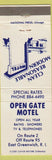 Matchbook Cover - Open Gate Motel East Greenwich RI
