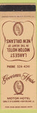 Matchbook Cover - Governor House Motor Hotel New Orleans LA WEAR