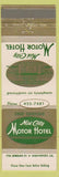 Matchbook Cover - Mid City Motor Hotel Shreveport LA