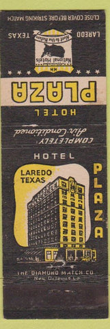 Matchbook Cover - Hotel Plaza Laredo TX black