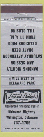 Matchbook Cover - Post and Paddock Tavern Wilmington DE