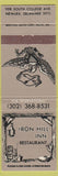 Matchbook Cover - Iron Hill Restaurant Newark DE eagle
