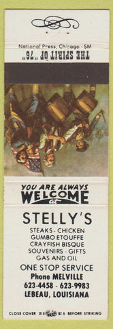 Matchbook Cover - Stelly's Restaurant Lebeau LA