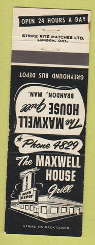 Matchbook Cover - Maxwell House Grill Brandon MB