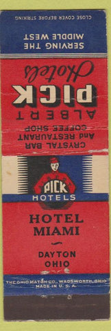 Matchbook Cover - Albert Pick Hotels Hotel Miami Dayton OH
