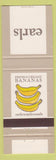 Matchbook Cover - Earls Bananas Canada