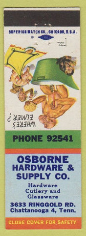 Matchbook Cover - Osborne Hardware Chattanooga TN