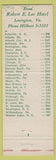 Matchbook Cover - Robert E Lee Hotel Lexington VA