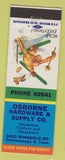 Matchbook Cover - Osborne Hardware Chattanooga TN #2