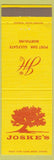 Matchbook Cover - Joske's Department Stores Houston TX yellow