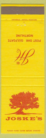 Matchbook Cover - Joske's Department Stores Houston TX yellow