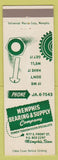 Matchbook Cover - Memphis Bearing Supply Memphis TN