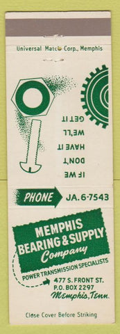 Matchbook Cover - Memphis Bearing Supply Memphis TN