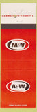 Matchbook Cover - A and W Root Beer Food Canada