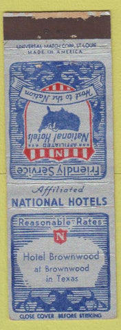 Matchbook Cover - Hotel Brownwood TX