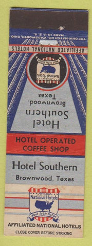 Matchbook Cover - Hotel Southern Brownwood TX