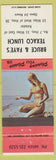Matchbook Cover - Bruce Faye's Texaco oil gas Kaladar ON pinup red band