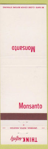 Matchbook Cover - Monsanto Chemicals Safety Texas City TX