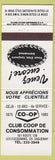 Matchbook Cover - Club COOP Agriculture 1985 Saguenay QC white