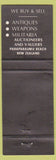 Matchbook Cover - Kapitki Antiques Paraparaumu Beach New Zealand Knight WEAR