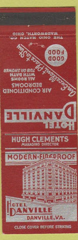 Matchbook Cover - Hotel Danville VA