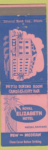 Matchbook Cover - Royal Elizabeth Hotel Nassau Bahamas