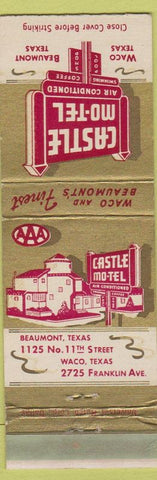 Matchbook Cover - Castle Motel Beaumon Waco TX