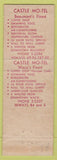 Matchbook Cover - Castle Motel Beaumon Waco TX