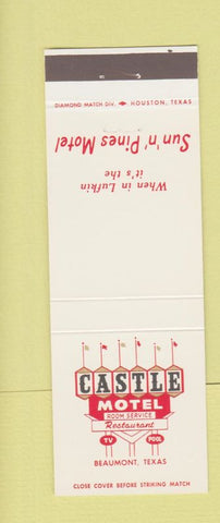 Matchbook Cover - Castle Motel Beaumont TX