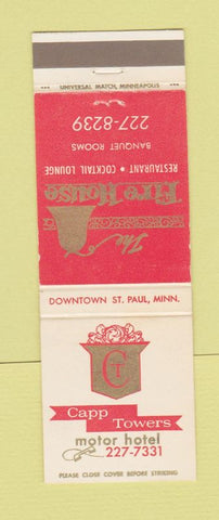 Matchbook Cover - Capp Towers Motor Hotel ST Paul MN