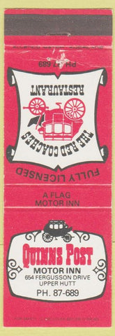 Matchbook Cover - Quinns Post Motor Inn Upper Hut New Zealand