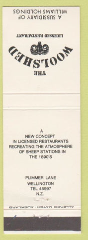 Matchbook Cover - Wool Shed Restaurant Wellington New Zealand