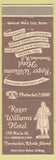 Matchbook Cover - Roger Williams Hotel Pawtucket RI