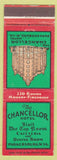 Matchbook Cover - Chancellor Hotel Parkersburg WV