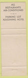 Matchbook Cover - Chancellor Hotel Parkersburg WV
