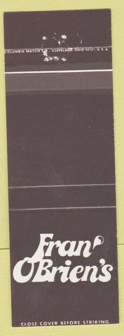 Matchbook Cover Fran Obriens Annapolis Philadelphia Washington DC Rehoboth Beach