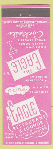 Matchbook Cover - Eagle Restaurant Lounge Wilmington DE