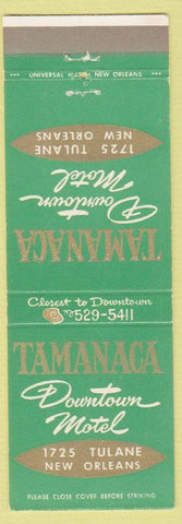 Matchbook Cover - Tamanaca Motel New Orleans LA