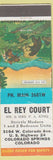 Matchbook Cover - El Rey Court Colorado Springs Motel WEAR