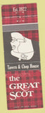 Matchbook Cover - The Great Scot Restaurant Los Angeles CA