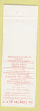 Matchbook Cover - The Great Scot Restaurant Los Angeles CA