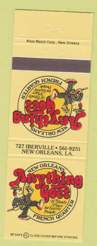 Matchbook Cover - Anything Goes New Orleans LA
