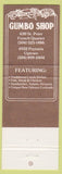Matchbook Cover - Gumbo Shop Creole Cuisine New Orleans LA