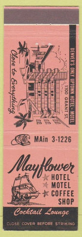 Matchbook Cover - Mayflower Hotel Motel Denver Colorado
