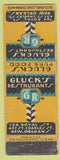 Matchbook Cover - Gluck's Restaurant New Orleans LA WORN