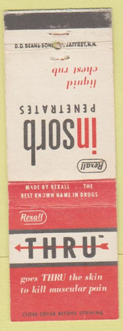 Matchbook Cover - Rexall Insorb  Drug Stores