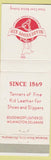 Matchbook Cover - Beadenkopf Kid Wilmington DE Leather Shoes Tanners